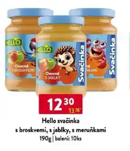 Qanto Hello svačinka s broskvemi, s jablky, s meruňkami nabídka