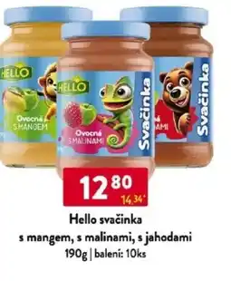 Qanto Hello svačinka s mangem, s malinami, s jahodami nabídka