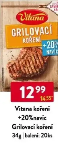 Qanto Vitana koření +20%navíc Grilovací koření nabídka
