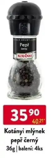 Qanto Kotányi mlýnek pepř černý nabídka
