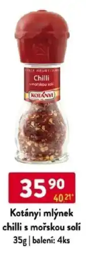 Qanto Kotányi mlýnek chilli s mořskou solí nabídka