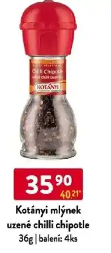 Qanto Kotányi mlýnek uzené chilli chipotle nabídka