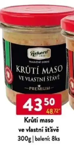 Qanto Rekord Krůtí maso ve vlastní štǎvě nabídka