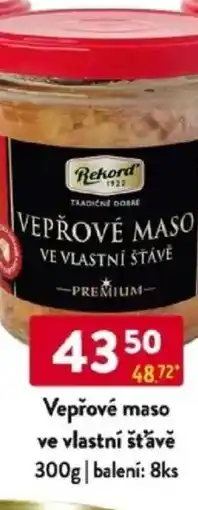 Qanto Rekord Vepřové maso ve vlastní šťávě nabídka