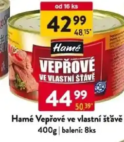 Qanto Hamé Vepřové ve vlastní štǎvě nabídka