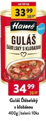 Qanto Hamé Guláš Ďábelský s klobásou nabídka