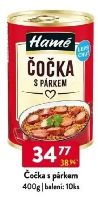Qanto Hamé Čočka s párkem nabídka