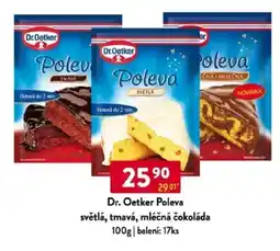 Qanto Dr. Oetker Poleva světlá, tmavá, mléčná čokoláda nabídka