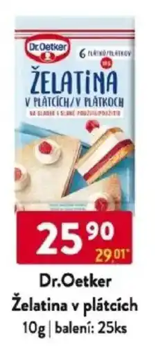 Qanto Dr.Oetker Želatina v plátcích nabídka
