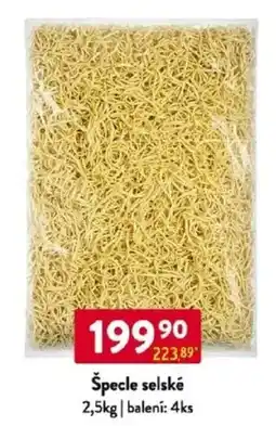 Qanto Špecle selské nabídka