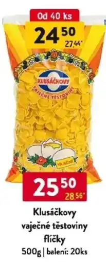 Qanto Klusáčkovy vaječné těstoviny flíčky nabídka