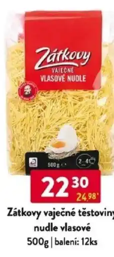 Qanto Zátkovy vaječné těstoviny nudle vlasové nabídka