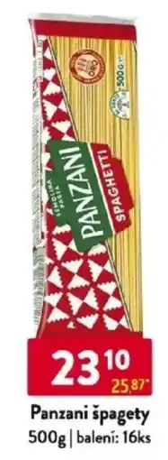 Qanto Panzani špagety nabídka