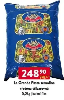 Qanto La Grande Pasta semolina vřetena tříbarevná nabídka
