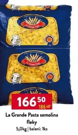 Qanto La Grande Pasta semolina fleky nabídka
