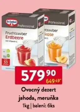 Qanto Dr.Oetker Ovocný dezert jahoda, meruňka nabídka