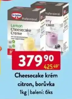 Qanto Dr.Oetker Cheesecake krém citron, borůvka nabídka