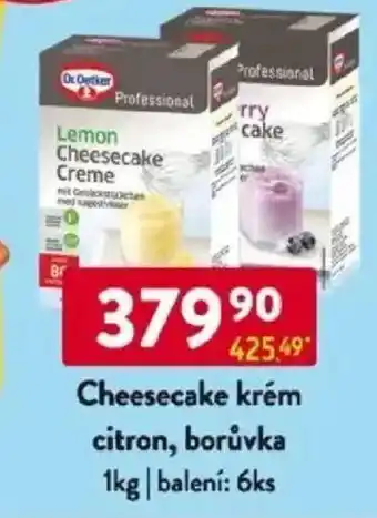 Qanto Dr.Oetker Cheesecake krém citron, borůvka nabídka