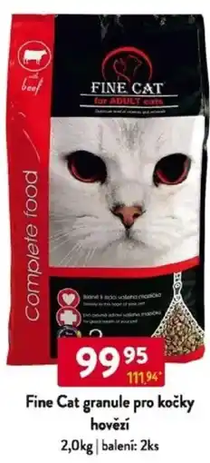 Qanto Fine Cat granule pro kočky hovězí nabídka