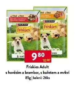 Qanto Friskies Adult s hovězím a brambor, s kuřetem a mrkví nabídka