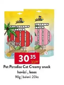 Qanto Pet Paradise Cat Creamy snack hovězí, losos nabídka
