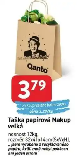 Qanto Taška papírová Nakup velká nabídka