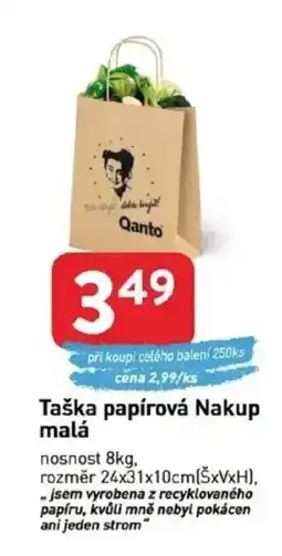 Qanto Taška papírová Nakup malá nabídka