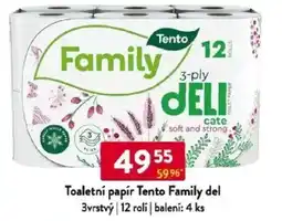 Qanto Toaletní papír Tento Family del nabídka