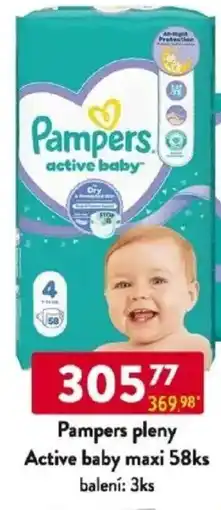 Qanto Pampers pleny Active baby maxi nabídka