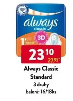 Qanto Always Classic Standard 3 druhy nabídka