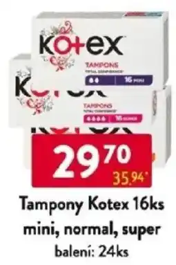 Qanto Tampony Kotex mini, normal, super nabídka