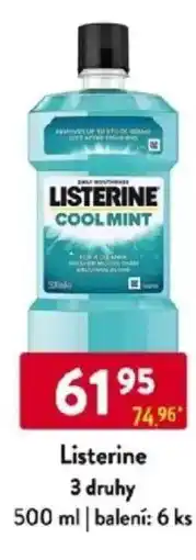 Qanto Listerine 3 druhy nabídka
