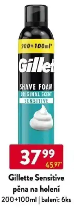 Qanto Gillette Sensitive pěna na holení nabídka