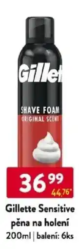 Qanto Gillette Sensitive pěna na holení nabídka