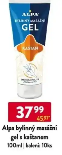Qanto Alpa bylinný masážní gel s kaštanem nabídka