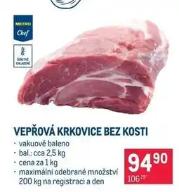 Makro Vepřová krkovice bez kosti nabídka