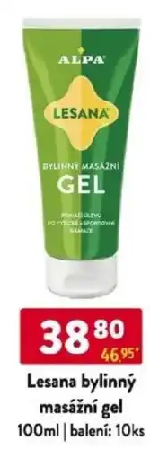 Qanto Lesana bylinný masážní gel nabídka