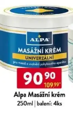 Qanto Alpa Masážní krém nabídka
