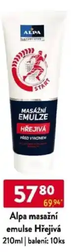 Qanto Alpa masažní emulse Hřejivá nabídka