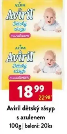 Qanto Aviril dětský zásyp s azulenem nabídka