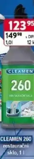 Qanto CLEAMEN 260 restaurační sklo nabídka