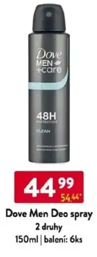 Qanto Dove Men Deo spray 2 druhy nabídka