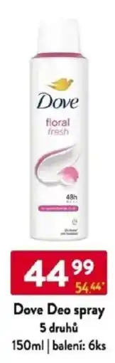 Qanto Dove Deo spray 5 druhů nabídka