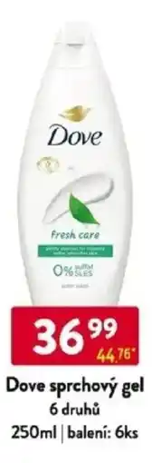 Qanto Dove sprchový gel 6 druhů nabídka