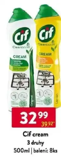Qanto Cif cream 3 druhy nabídka