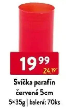 Qanto Svíčka parafin červená 5cm nabídka