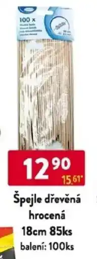 Qanto Špejle dřevěná hrocená 18cm nabídka