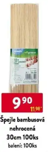 Qanto Špejle bambusová nehrocená 30cm nabídka