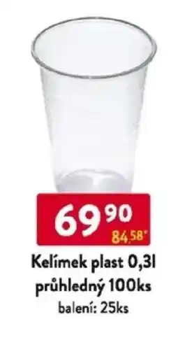 Qanto Kelímek plast 0,3 l průhledný 100ks nabídka