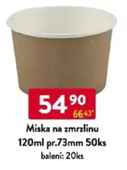 Qanto Miska na zmrzlinu 120ml pr.73mm 50ks nabídka